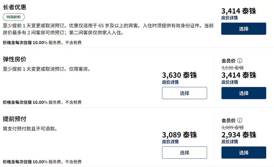 曼谷河畔希尔顿花园的长者房价