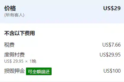 拉斯维加斯某家酒店收取的度假费 拉斯维加斯某家酒店收取的度假费