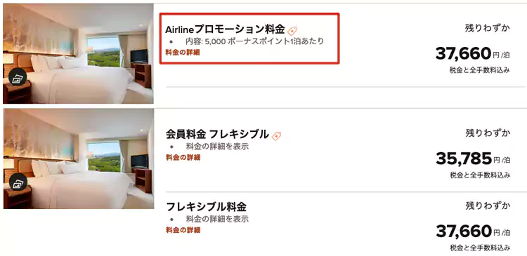 23年秋全日空會員入住日本酒店每晚最高5000分，活動價格