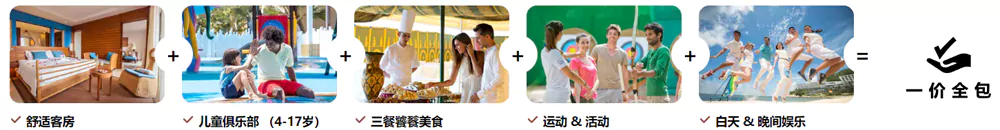 全包型度假村包含的項目 全包型度假村包含的項目