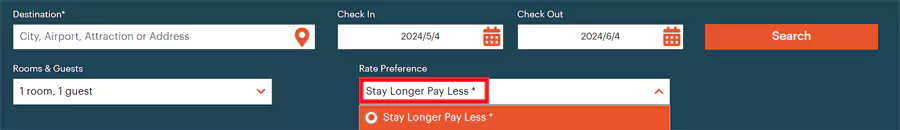 請通過活動頁面預訂,已經整合了優惠碼“Stay Longer Pay Less”; 請通過活動頁面預訂,已經整合了優惠碼“Stay Longer Pay Less”;