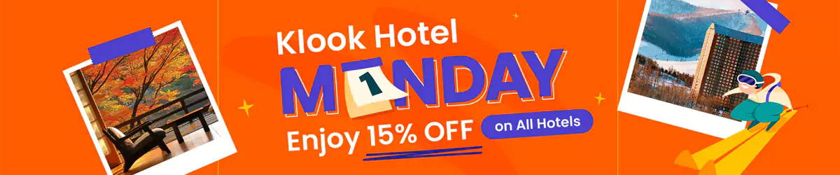 Klook Coupon: 15% OFF On Global Hotels Every Monday Klook Coupon: 15% Off On Global Hotels Every Monday
