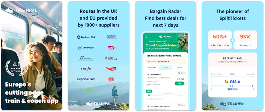 TrainPal 使用攻略,預訂英國、歐洲火車票的省錢神器 Trainpal 使用攻略,預訂英國、歐洲火車票的省錢神器