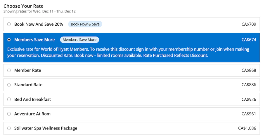 Hyatt: 25% Off For Stays In Americas Through Apr 20, 2025, Rate Sample