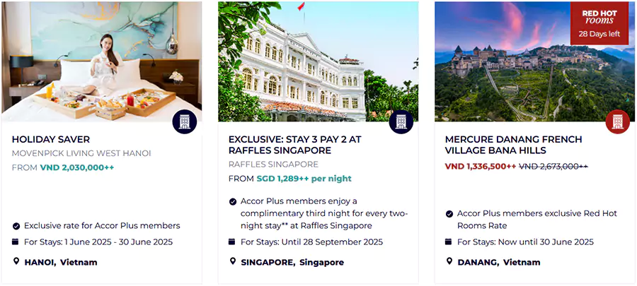 Accor Plus 雅高A佳會員的訂房折扣活動