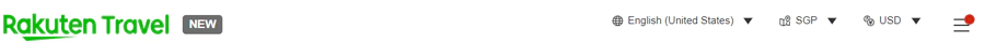 Rakuten Travel Swith The Location, Language,Currency