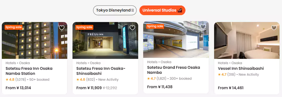 On the promotion page, there are recommended hotels to stay at: On The Promotion Page, There Are Recommended Hotels To Stay At: