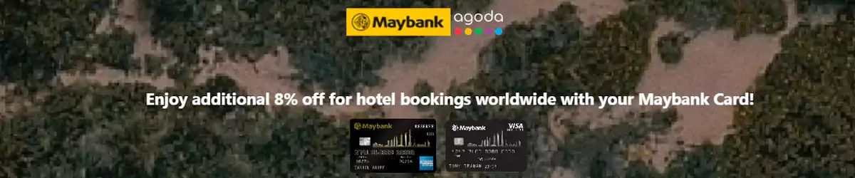 Agoda X Maybank 優惠碼，預訂酒店可享92折優惠