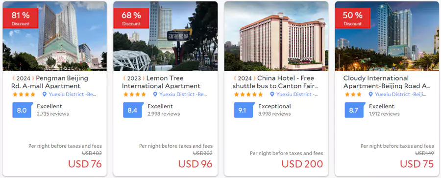 The Hotels With Red &Quot;Discount&Quot; Tag Are On Sale.