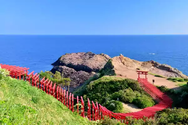 山口长门元乃隅稲成神社 —— 百米崖石鸟居