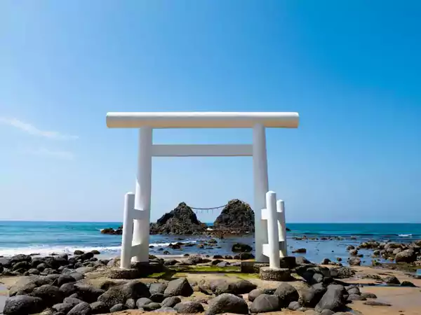 福冈糸岛樱井神社 —— 白色鸟居