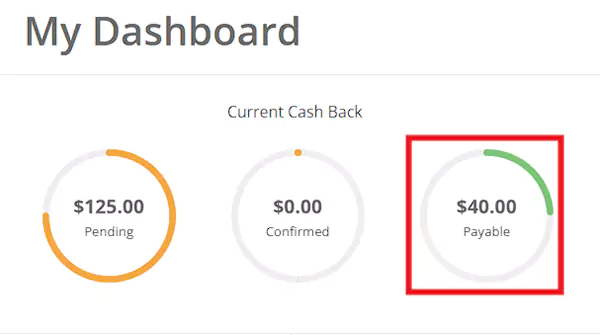 返利狀態有3種，分別是 Pending，Confirmed，Payable