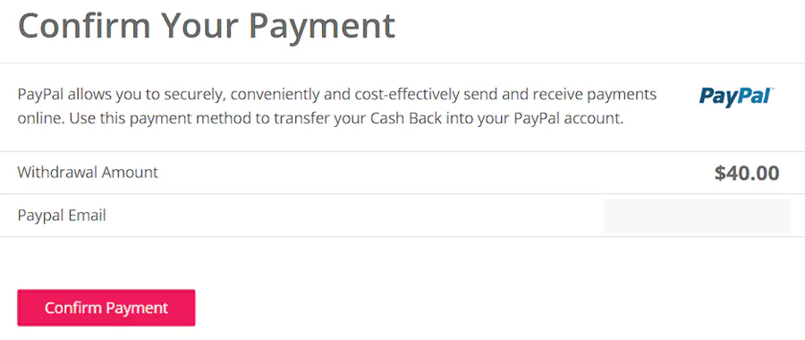 會確認你提取的帳戶，沒有問題就“Confirm Payment”
