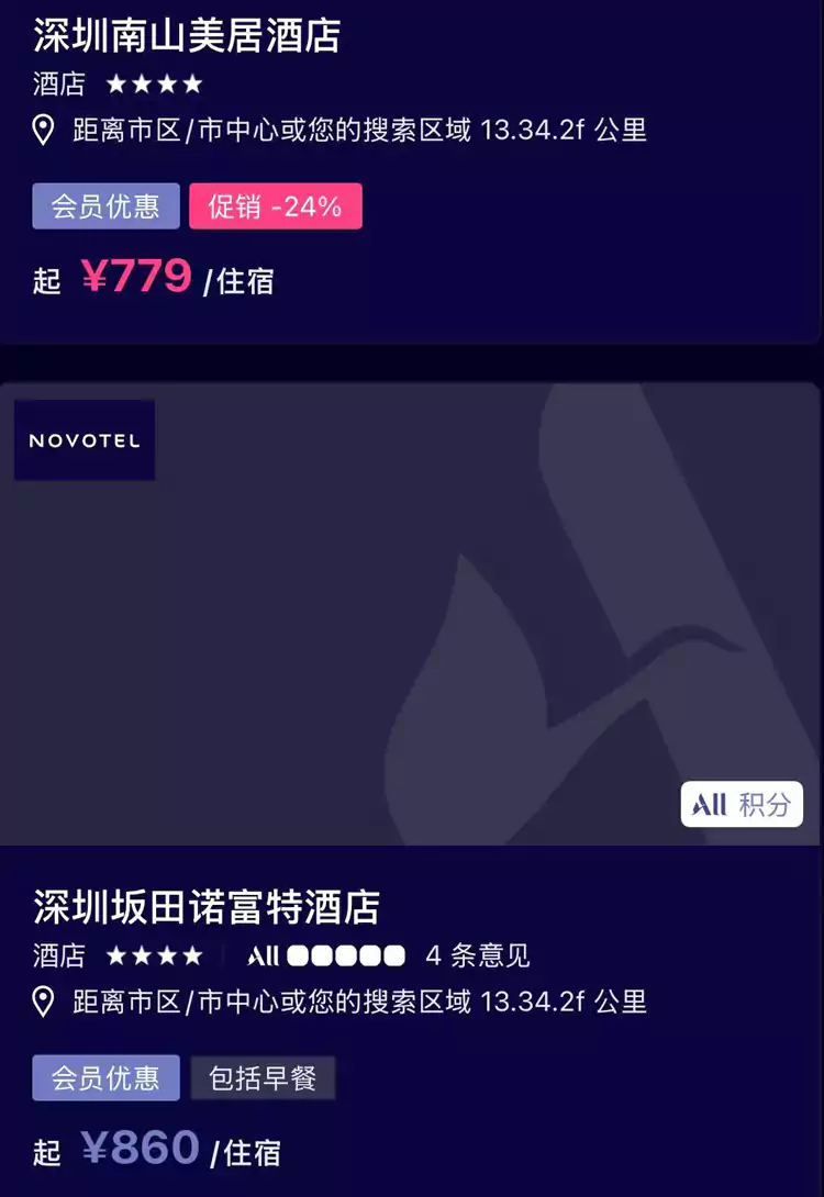 这个带有红色“促销”标识的才是参与活动的酒店