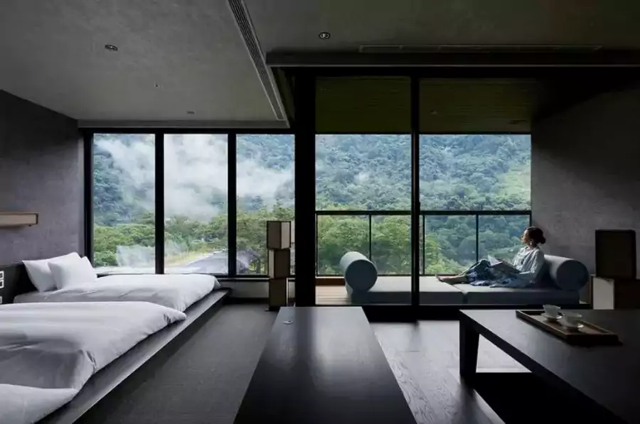 清一色是帶半露天溫泉層的複式戶型 清一色是帶半露天溫泉層的複式戶型