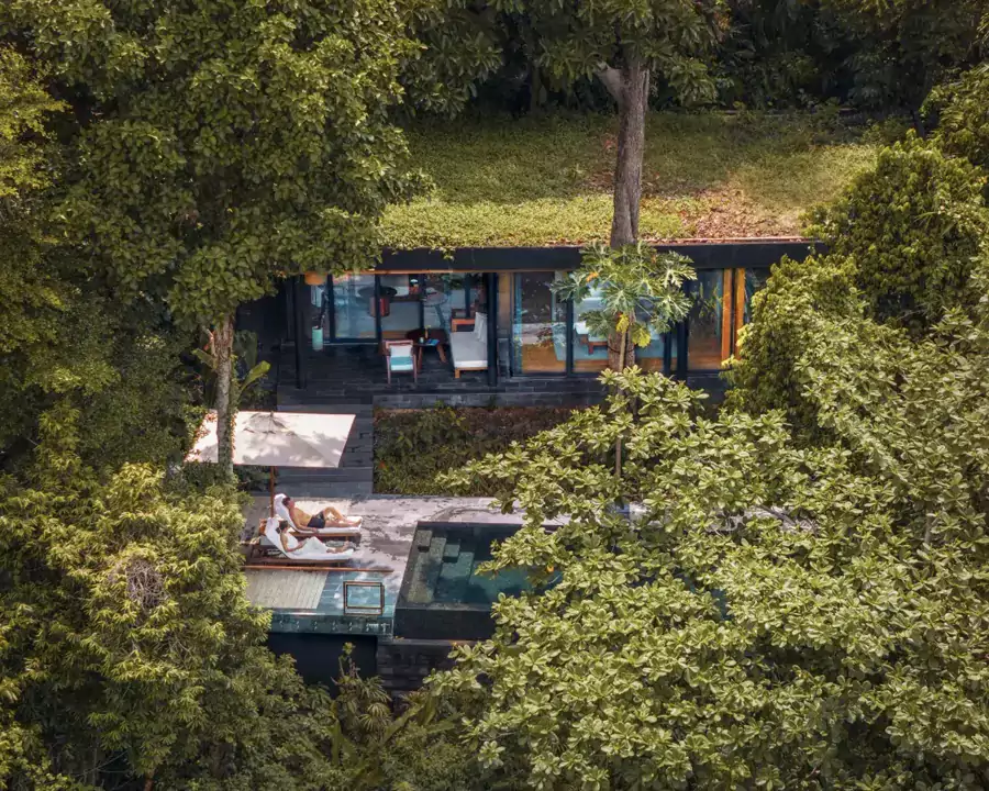 每棟別墅都自帶私人泳池