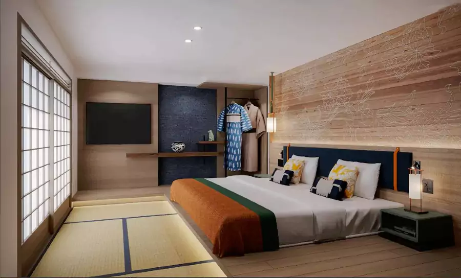 客房也藏著巧思,融入了北海道原住民阿伊努族的特色 客房也藏著巧思,融入了北海道原住民阿伊努族的特色