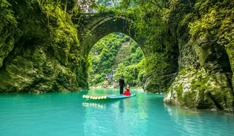 可選擇乘坐造型別致的葉子船