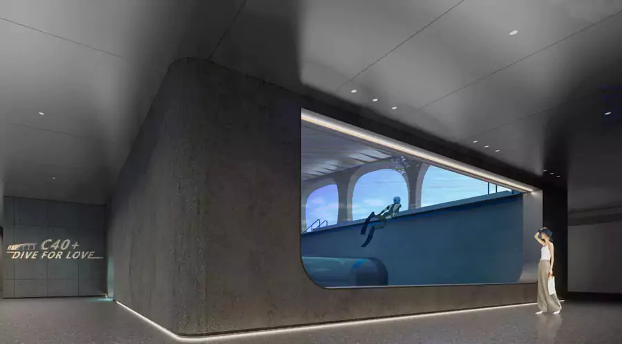 60㎡ 巨幕視窗,讓沒能下水的人也能沉浸式圍觀「水下亞特蘭蒂斯」的夢幻場景 60㎡ 巨幕視窗,讓沒能下水的人也能沉浸式圍觀「水下亞特蘭蒂斯」的夢幻場景