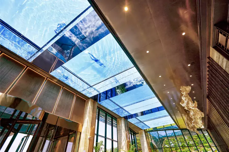 大堂上空無邊泳池 大堂上空無邊泳池