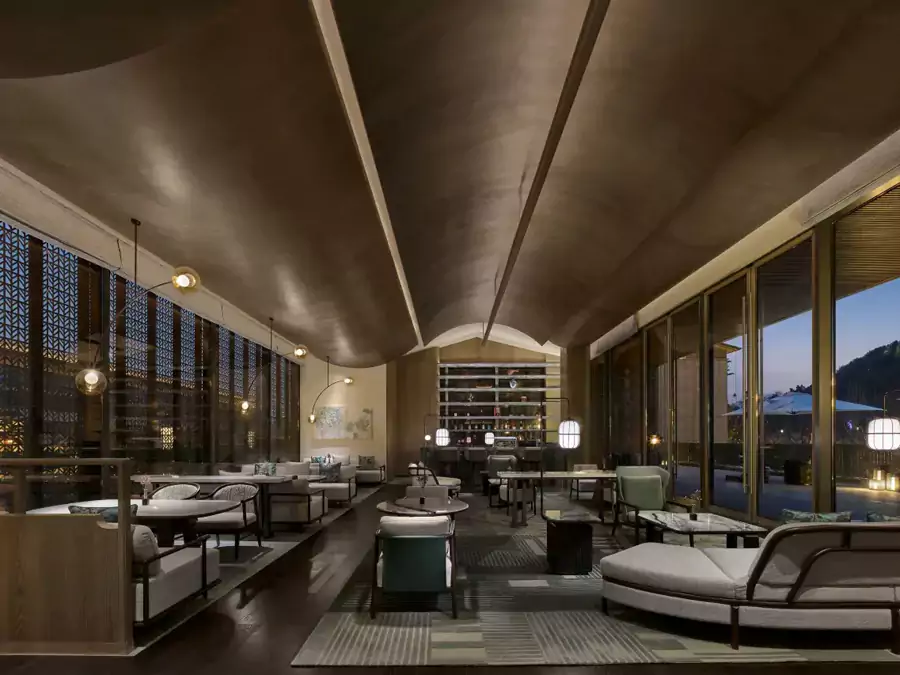 大堂吧的“船宴”設計就令人耳目一新